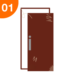 ドアカバー工法の流れ1